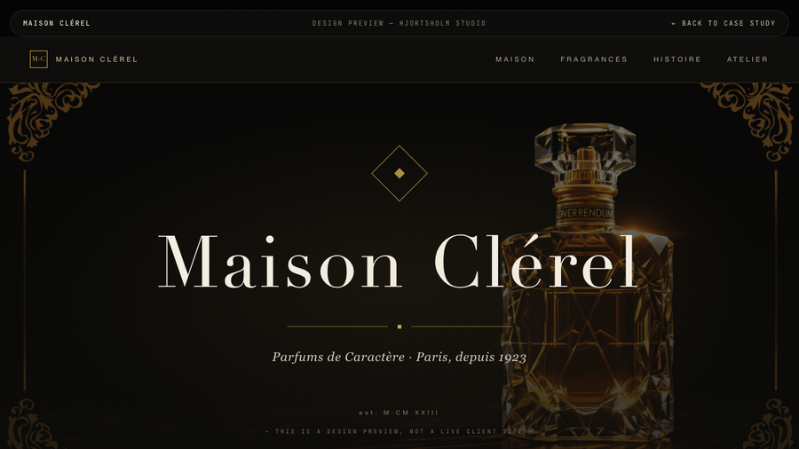 Maison Clérel website preview
